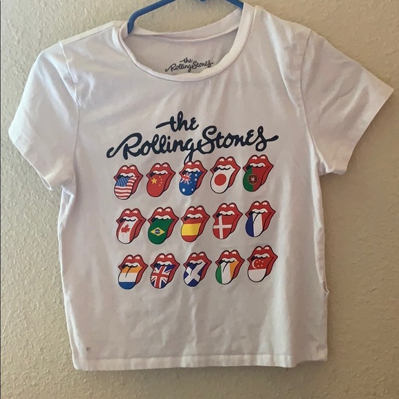 Riling stone graphic crop top tee-shirt - Picture 1 of 2